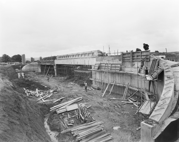 M6 Motorway, Hyde Lea, Stafford, Staffordshire, 18/07/1961. Creator: John Laing plc.