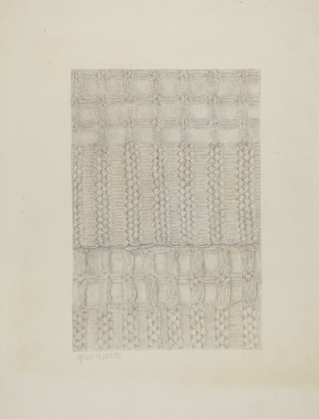 Handwoven Coverlet, c. 1939. Creator: Maud M Holme.