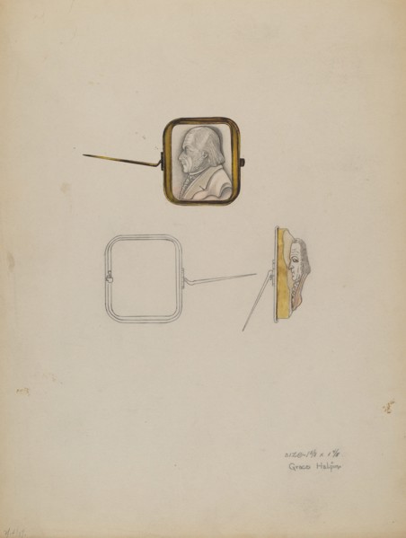 Cameo Brooch, c. 1936. Creator: Grace Halpin.