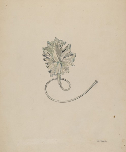 Flower (Lily), c. 1937. Creator: Grace Halpin.