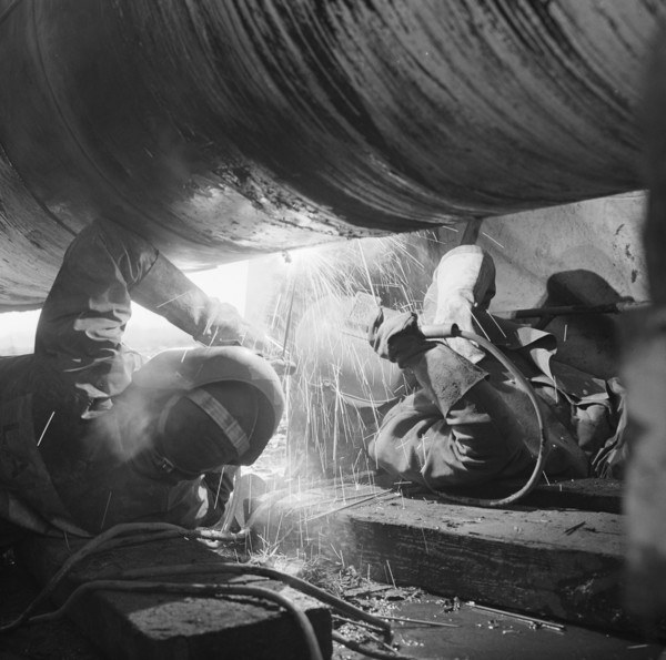 Rugby gas pipeline, Warwickshire, late 1968 - early 1969. Creator: John Laing plc.