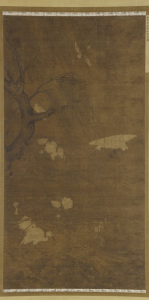 Birds, Willow Tree, and Flowers, Ming dynasty, 15th-16th century. Creator: Unknown.