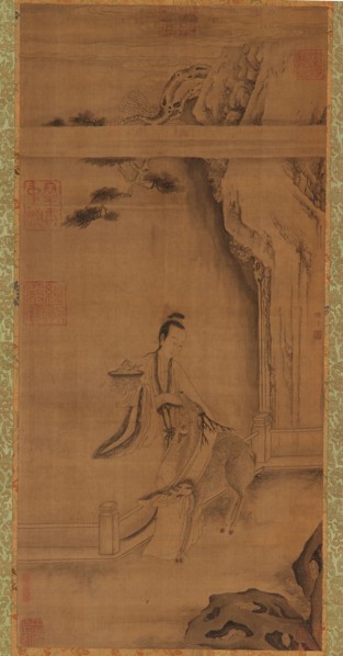 The Immortal Ma Gu with a Deer, Qing dynasty, 18th century. Creator: Unknown.