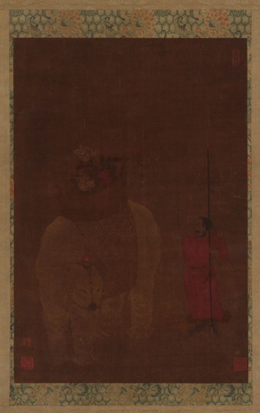 Caparisoned Elephant and Attendant, Ming dynasty, 16th-17th century. Creator: Unknown.
