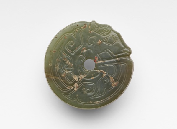 Pendant in the form of a coiled dragon, Late Shang dynasty, ca. 1300-ca. 1050 BCE. Creator: Unknown.
