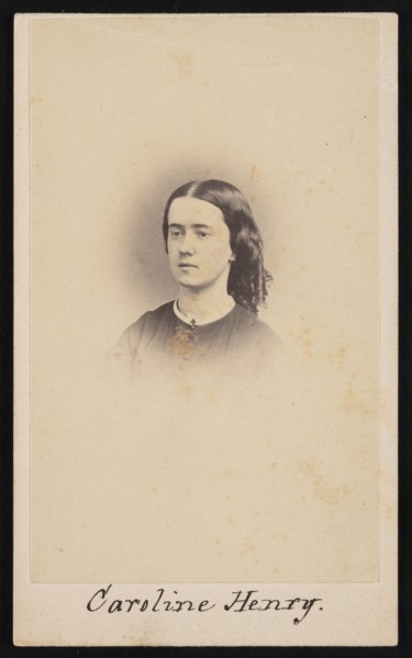 Portrait of Caroline Henry (1839-1920), Between 1860 and 1869. Creator: Robert Addis;RW Addis;Addis, Robert.