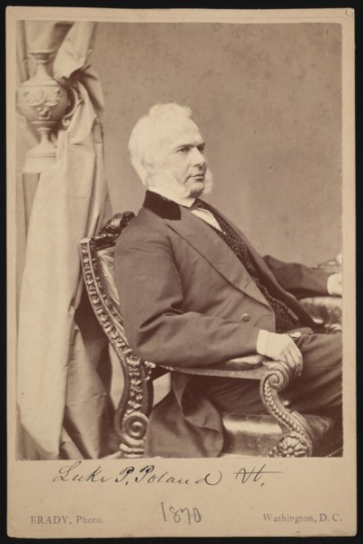 Portrait of Luke Potter Poland (1815-1887), 1870. Creator: Brady's National Photographic Portrait Galleries.