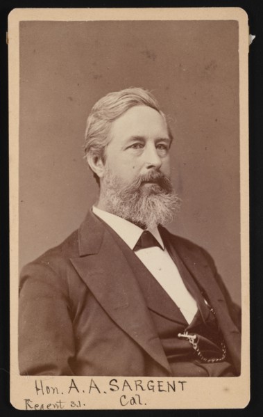 Portrait of Aaron Augustus Sargent (1827-1887), Before 1881. Creator: Brady's National Photographic Portrait Galleries.