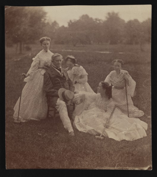 Group portrait of Joseph Henry (1797-1878) and family, circa 1865.  Creator: Titian Ramsay Peale.