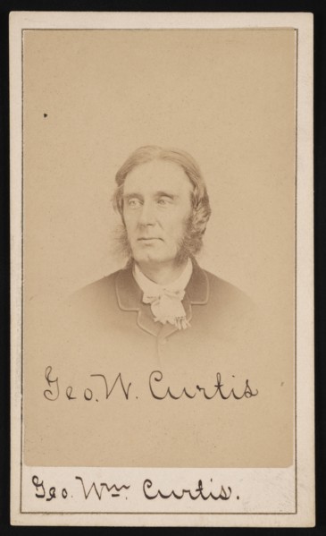 Portrait of George William Curtis (1824-1892), Circa 1870s. Creator: Purdy & Frear.