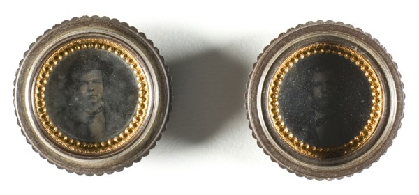 Untitled [twin circular portraits], 1855/75. Creator: Unknown.