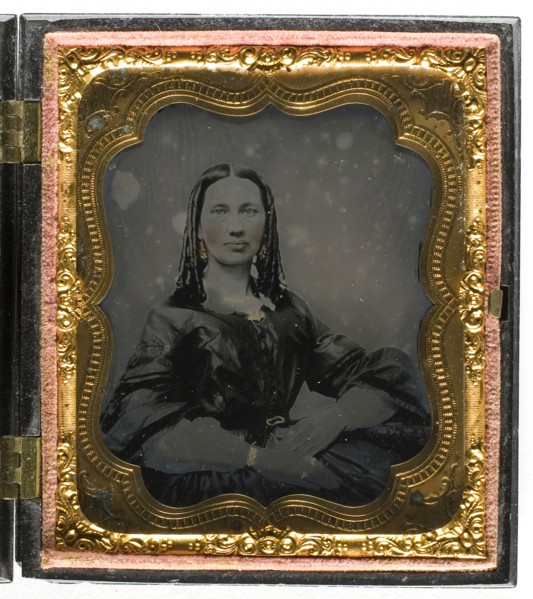 Untitled [portrait of a woman with ringlets], 1855/75. Creator: Unknown.