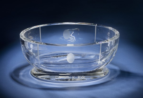 Shapiro Award presented to Sally Ride, 2004. Creator: Baccarat.
