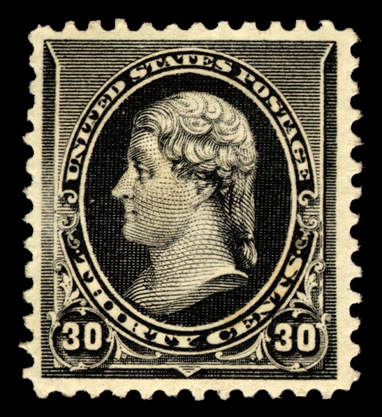 30c Thomas Jefferson single, 1890. Creator: American Bank Note Company.