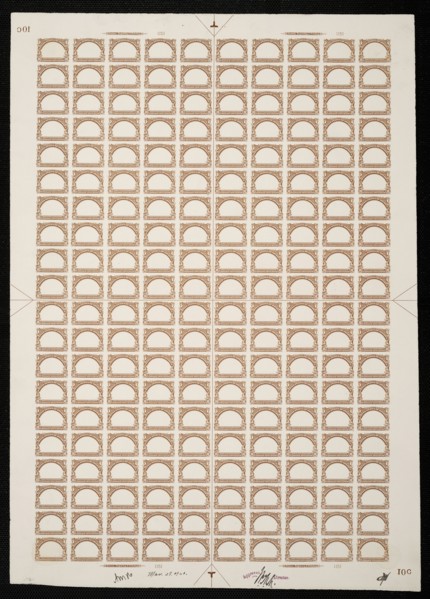 10c Pan-American Fast Ocean Navigation frame plate proof, 487. Creator: Bureau of Engraving and Printing.