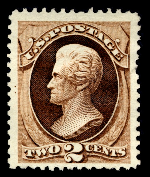 2c Andrew Jackson special printing single, 1875. Creator: Continental Bank Note Company.