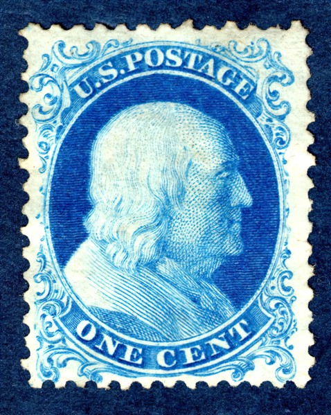 1c Franklin reprint single, 1875. Creator: Continental Bank Note Company.