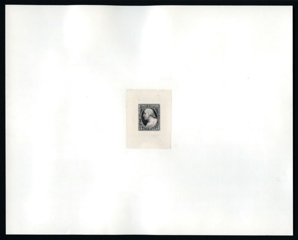 3c Washington essay large die proof, 1851. Creator: Michael Bean.