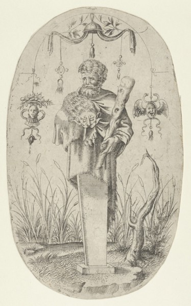 Hercules With His Club, 1535-55. Creator: Jean Mignon.