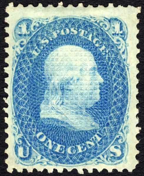 1c Franklin E Grill single, 1868. Creator: Unknown.
