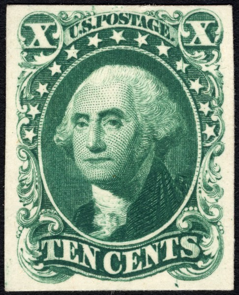 10c Washington trial color card proof, 1881. Creator: American Bank Note Company.