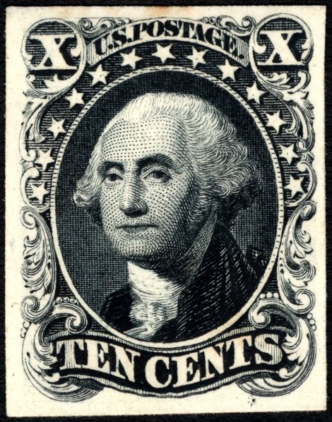 10c Washington trial color card proof, 1881. Creator: American Bank Note Company.