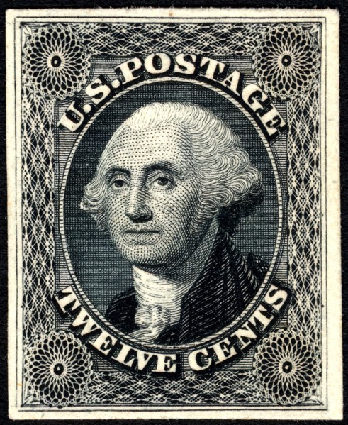 12c Washington trial color card proof, 1881. Creator: American Bank Note Company.