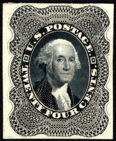 24c Washington trial color card proof, 1881. Creator: American Bank Note Company.
