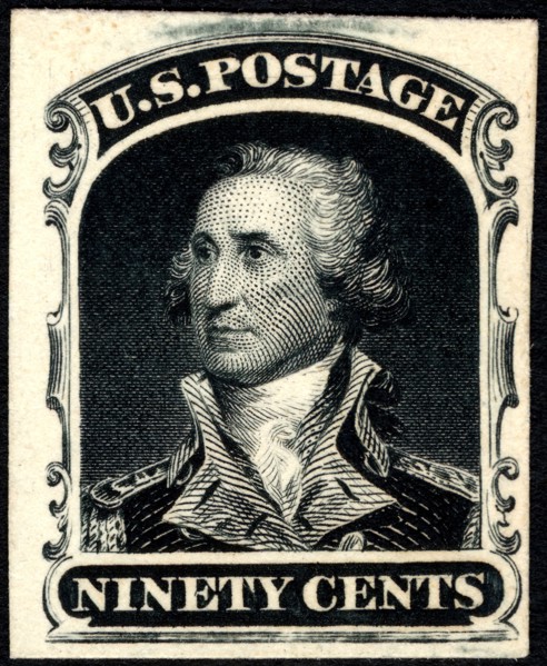 90c Washington trial color card proof, 1881. Creator: American Bank Note Company.