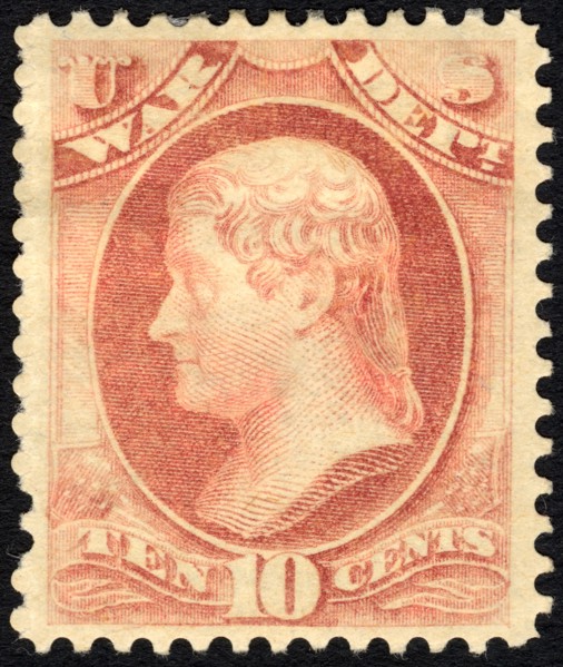 10c Thomas Jefferson War Department single, 1879. Creator: Unknown.