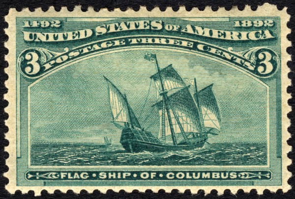 3c Flagship of Columbus single, 1893. Creator: Unknown.