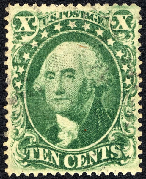 10c Washington type III single, 1857. Creator: Unknown.