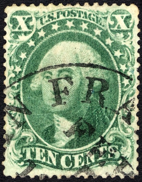 10c Washington type IV single, 1857. Creator: Unknown.