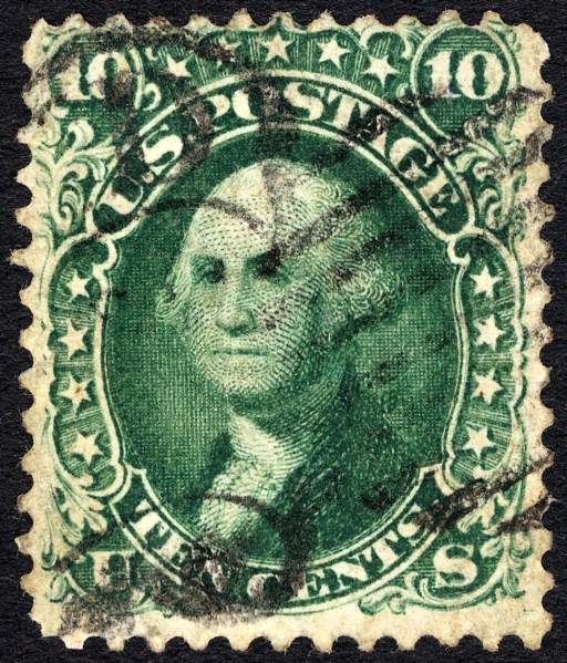 10c Washington type I single, 1861. Creator: Unknown.