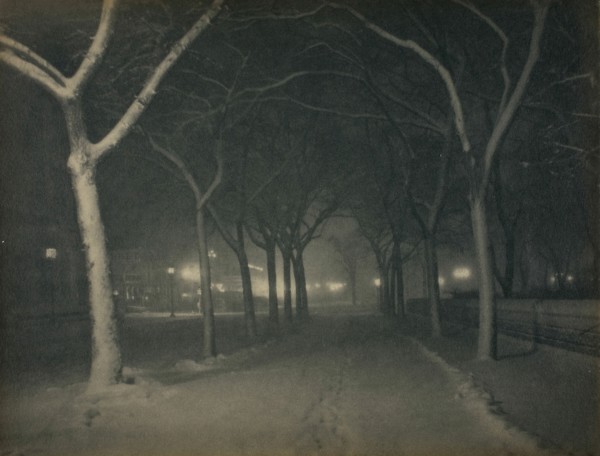 An Icy Night, New York, 1898. Creator: Alfred Stieglitz.