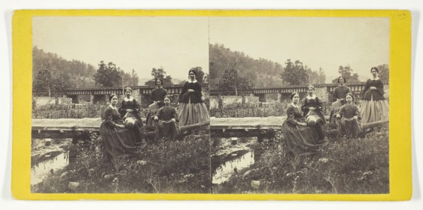 On the Juniata. The Five Fair Ladies, 1860/69. Creator: Anthony & Company.