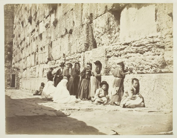 Wall of Solomon's Temple, Jews' Wailing Place, c. 1860. Creator: Unknown.