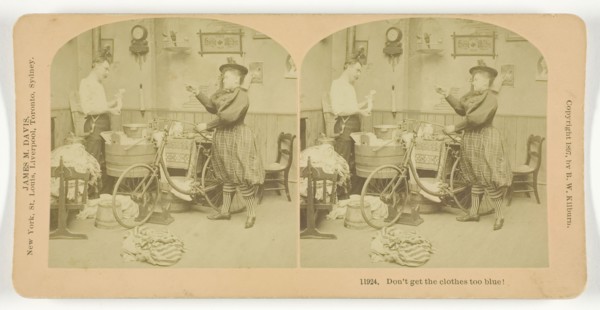 Don't get the clothes too blue!, 1897. Creator: BW Kilburn.