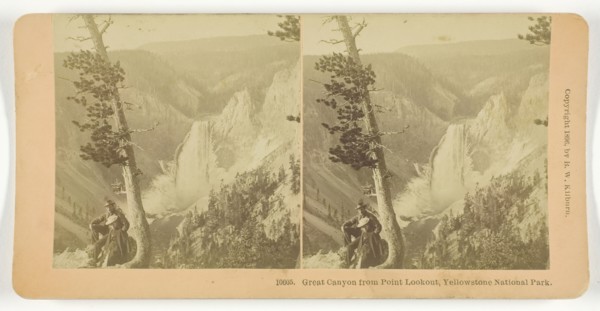 Great Canyon from Point Lookout, Yellowstone National Park, 1896. Creator: BW Kilburn.