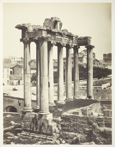 Forum Romanum, Rome, 1854/57. Creators: Bisson Frères, Louis-Auguste Bisson, Auguste-Rosalie Bisson.