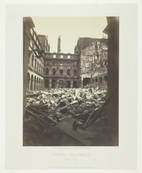 Paris Fire (Interior of the Ministry of Finance), May 1871. Creator: Charles Soulier.