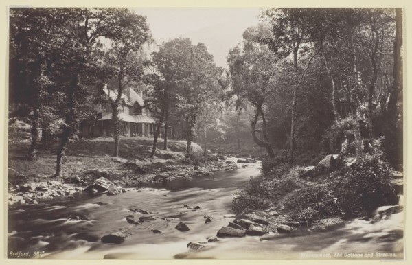 Watersmeet, The Cottage and Streams, 1860/94. Creator: Francis Bedford.