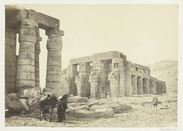 The Memnonium, Thebes, from the Plain, 1857. Creator: Francis Frith.