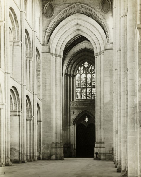 Ely Cathedral: Nave, Arches at West End, 1891. Creator: Frederick Henry Evans.