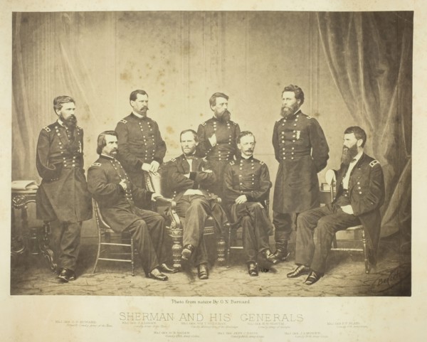 Sherman and His Generals, 1865. Creator: George N. Barnard.