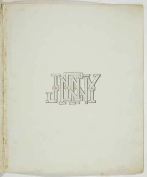 Untitled [letters forming the word 'Jenny'], 1855/68.  Creator: Georgina Cowper.