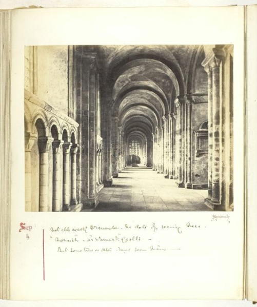 Untitled [cloisters], 1868.  Creator: Georgina Cowper.