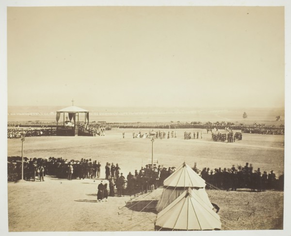 Mass, Camp de Châlons, 1857. Creator: Gustave Le Gray.