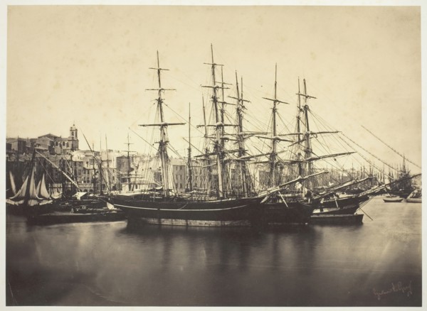 Ships in the Harbor at Sète, 1857. Creator: Gustave Le Gray.