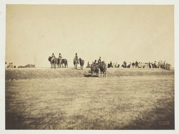 Untitled [cavalry], 1857. Creator: Gustave Le Gray.